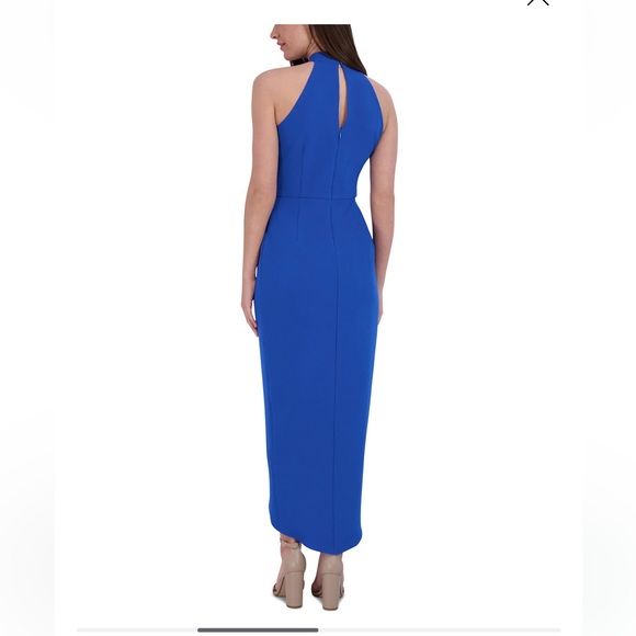 Julia Jordan Blue Halter Neck Dress- EUC - Picture 7 of 8